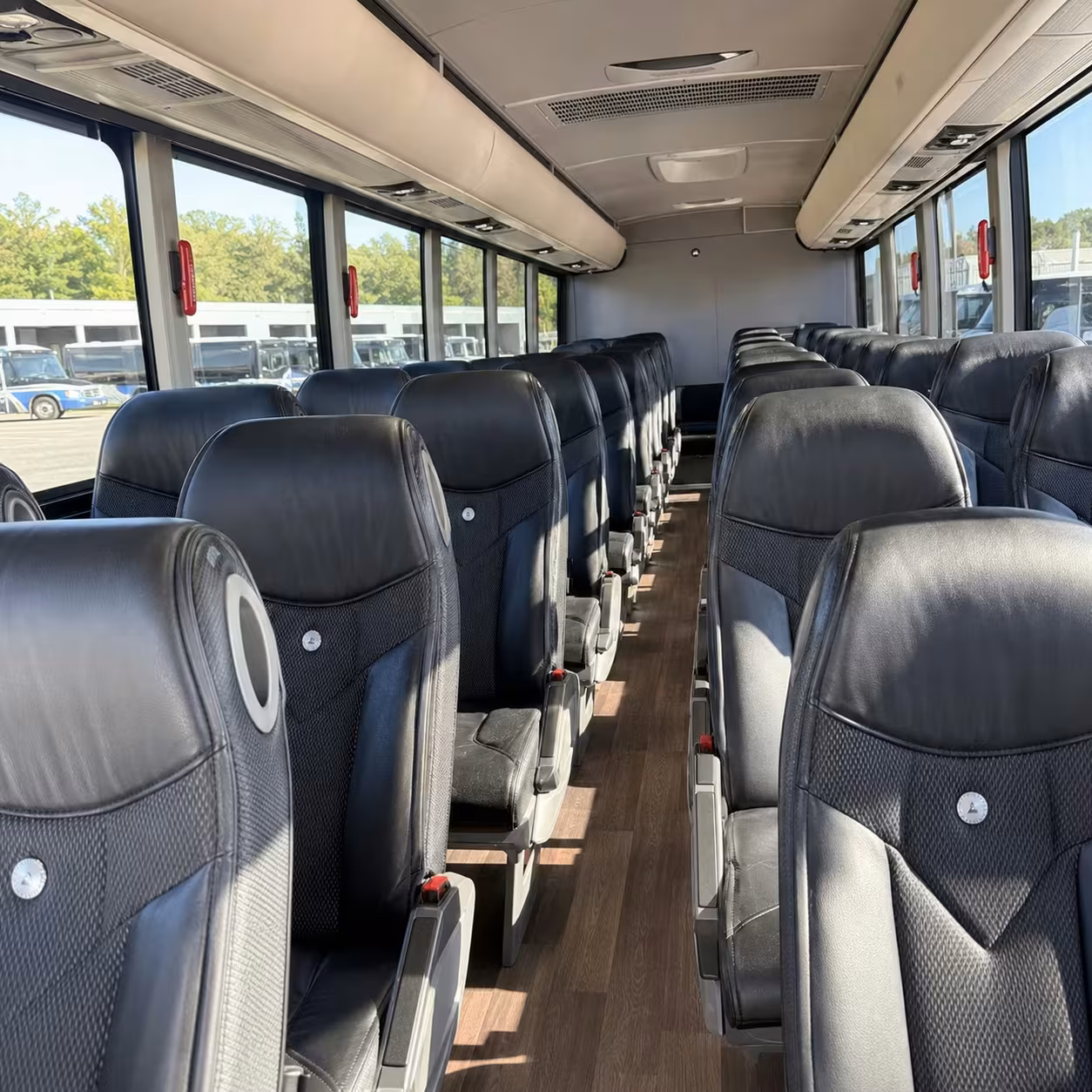 56 passenger charter bus interior