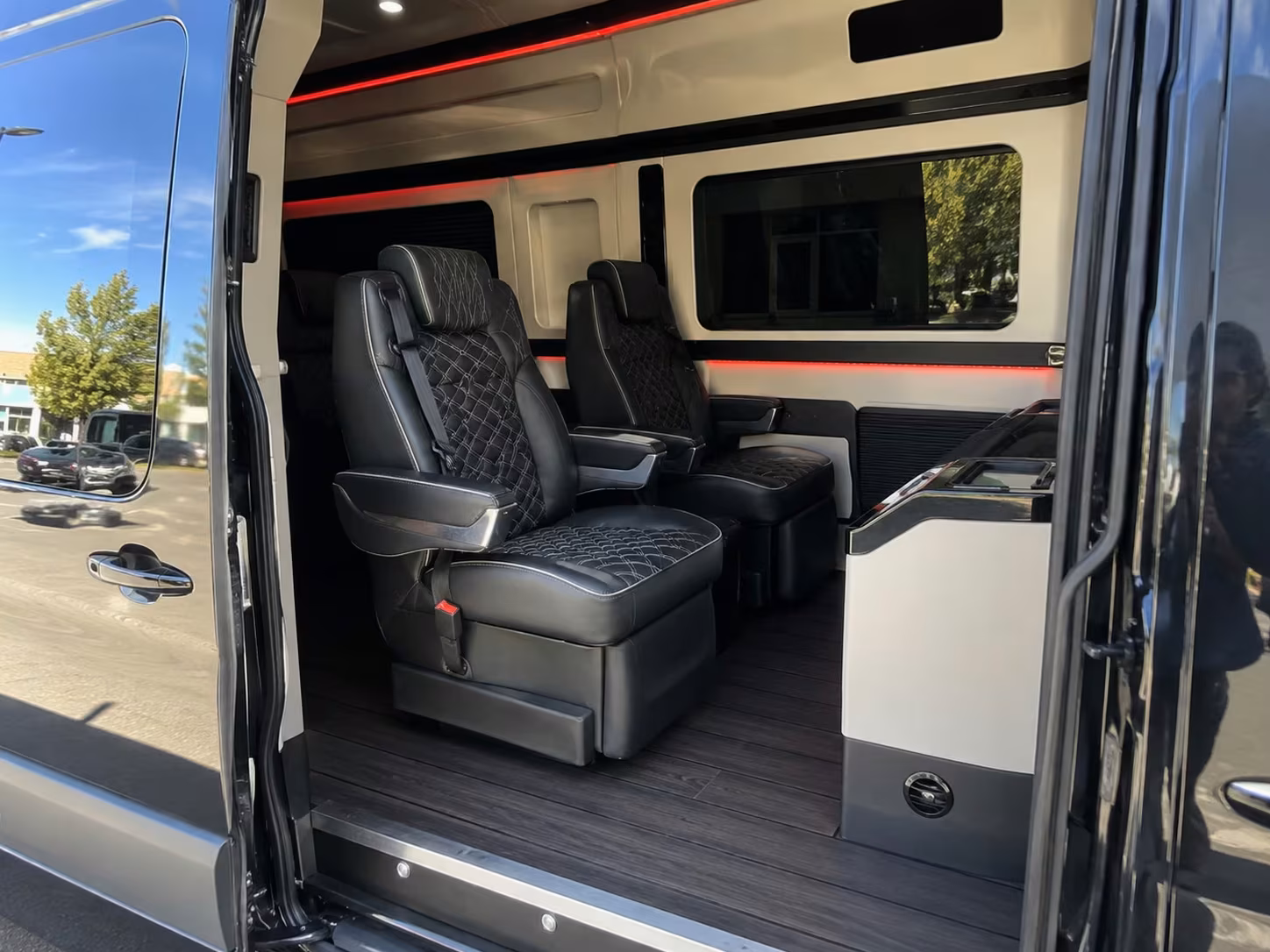 sprinter van with driver inside