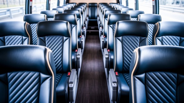 gresham 54 passenger charter bus inside