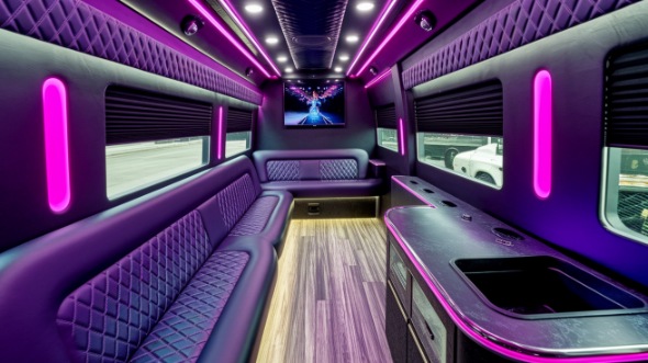gresham party bus rental interior